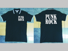 Punk Rock logo  polokošela s rôznofarebným lemovaním okolo límčekov a rukávov na výber podľa vášho želania!